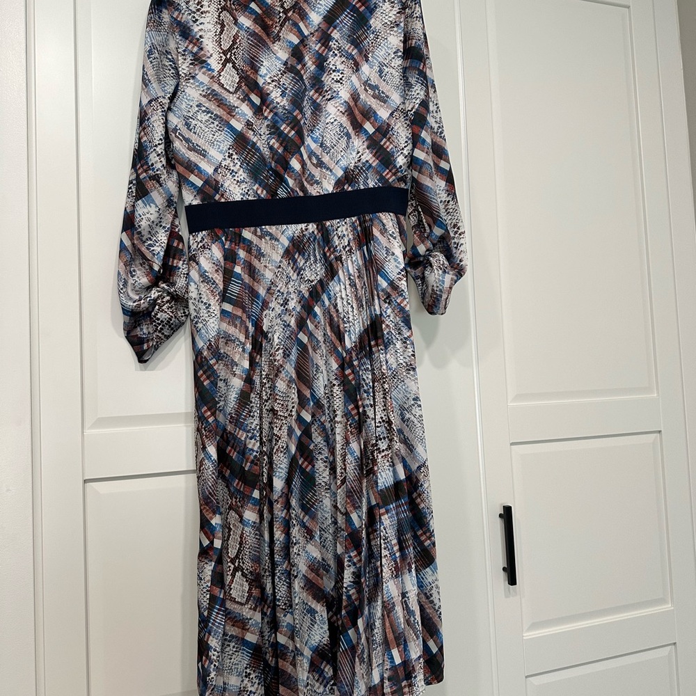 Ted Baker Lilis Quartz Print Midi Dress size 4 (US 10-12) long sleeve - Picture 13 of 15